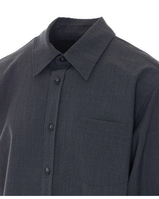 A.P.C. Blue Buttoned Overshirt for men
