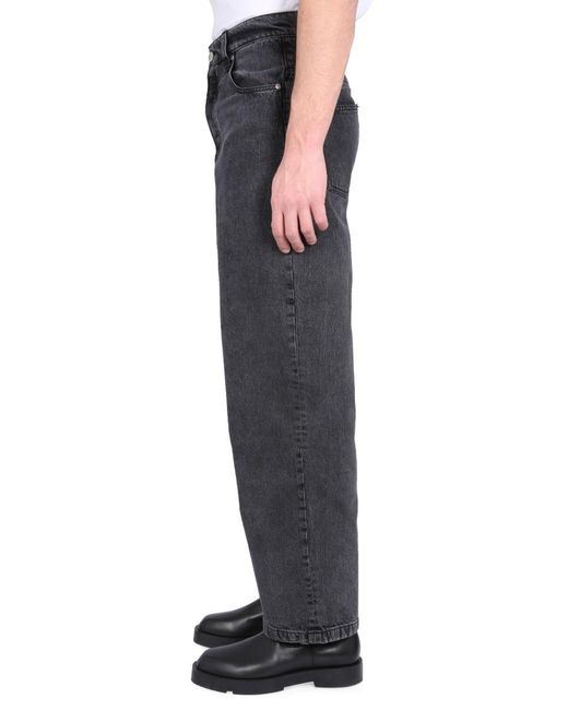 Etudes Studio Black Mid-Rise Straight-Leg Jeans for men