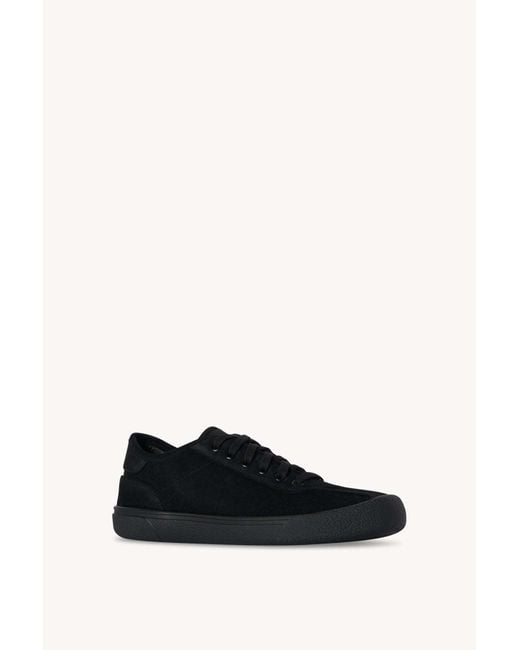 The Row Black Suede Lace-Up Sneakers for men
