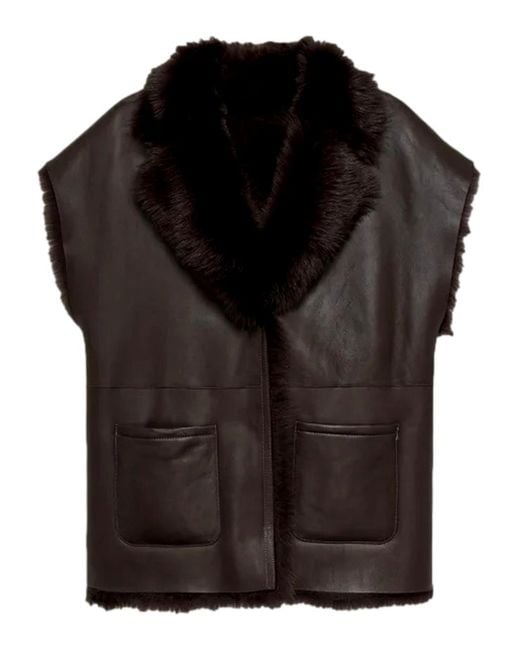 Arma Black Double-Sided Wool Vest