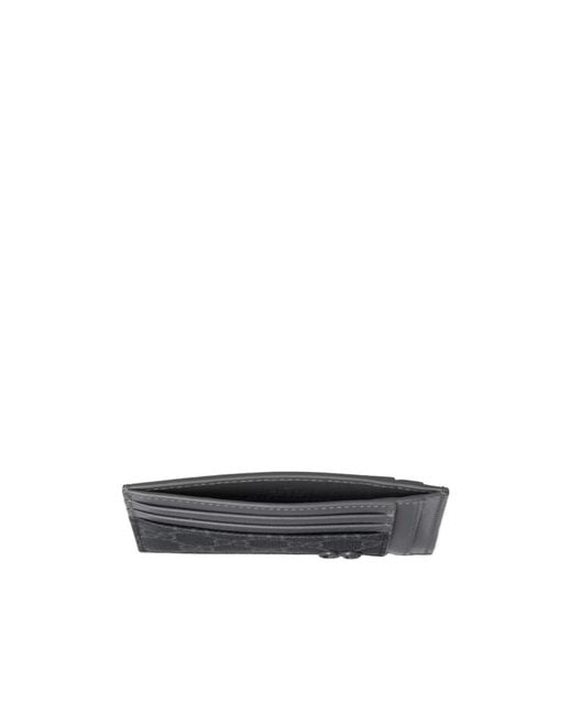 Gucci Gray Trim Gg Card Case for men