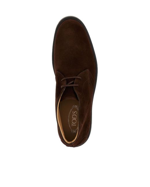 Tod's Brown Round-Headed Boots for men