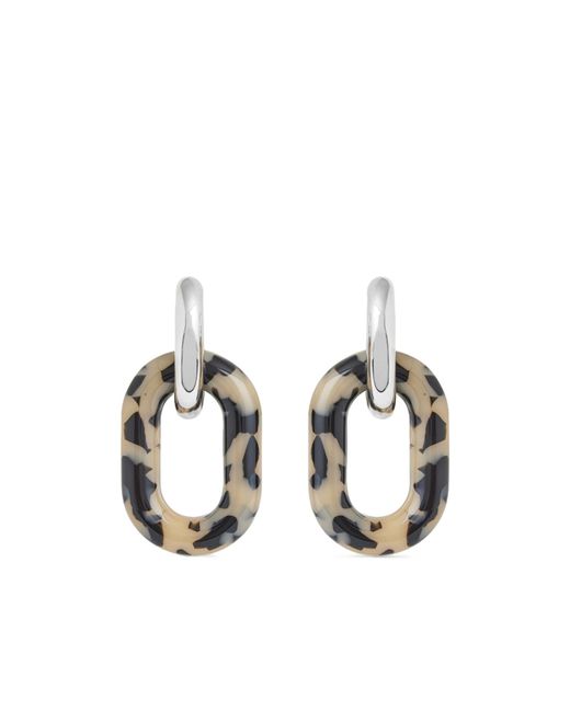 Rabanne Metallic Rabanne Xl Link Pattern Earrings