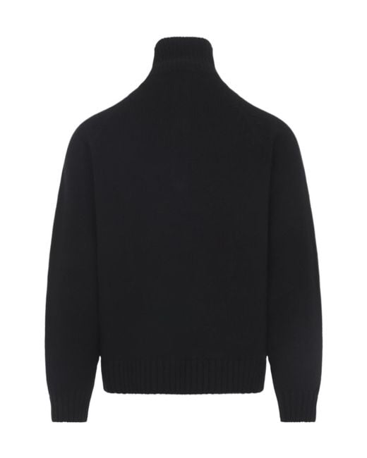 Tom Ford Black Half-Zip Sweater for men