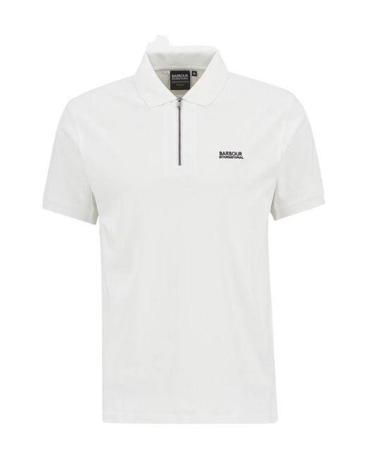 Barbour White Innes Polo Shirt for men