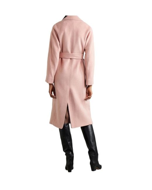 Veronica Beard Pink Double-Breasted Coat