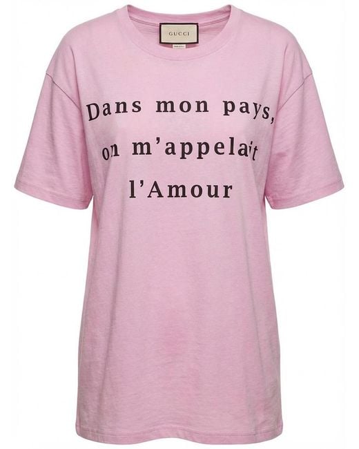 Gucci Pink Printed Short Sleeves
