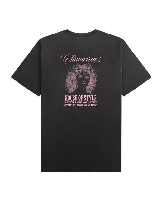 Willy Chavarria Black House Of Style Print T-Shirt for men