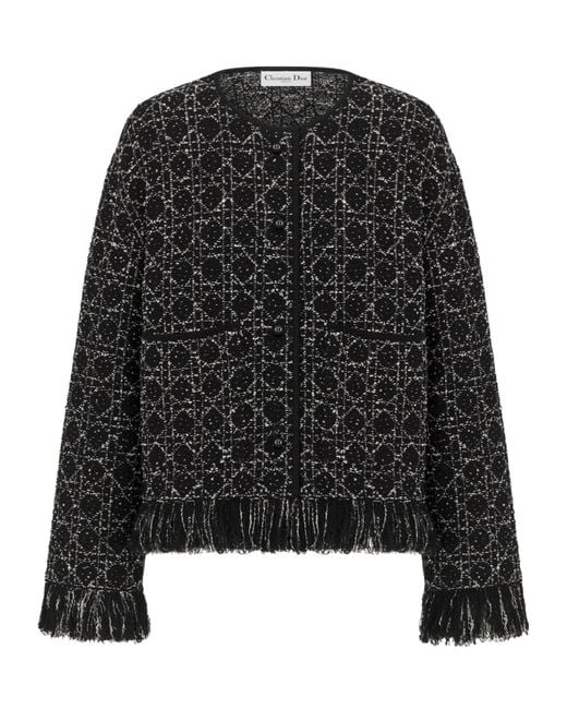 Dior Black Macrocannage Regular-Fit Jacket