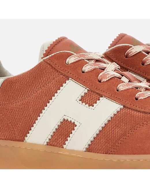 Hogan Brown Cool Round Toe Sneakers