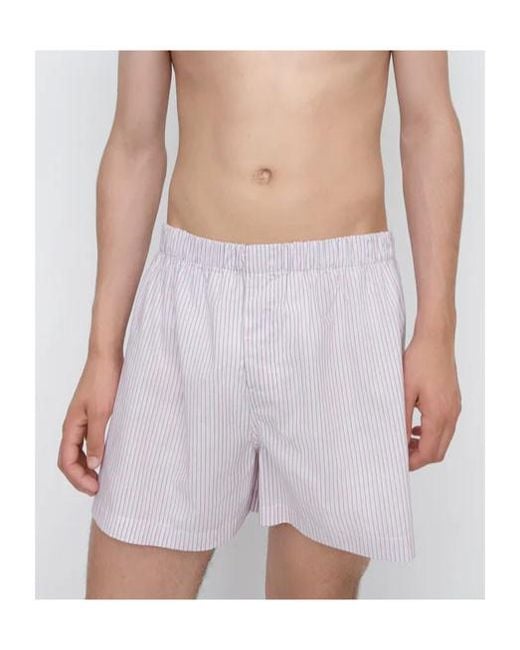 GIMAGUAS Pink Embroidered Pyjama Shorts for men