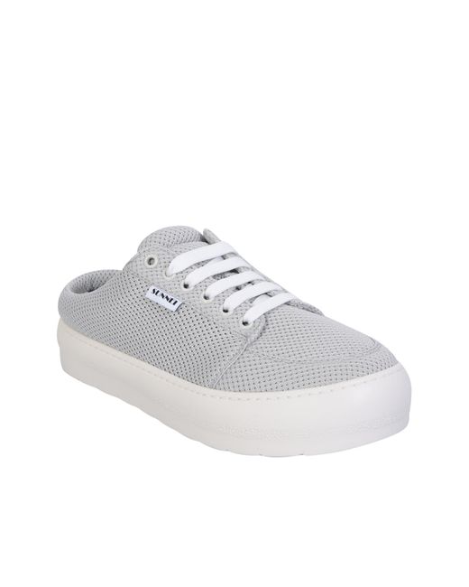 Sunnei Gray Dreamy Sabot Slip-On Sneakers