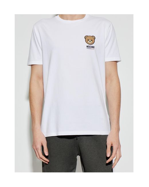 Moschino White Short-Sleeved T-Shirt for men