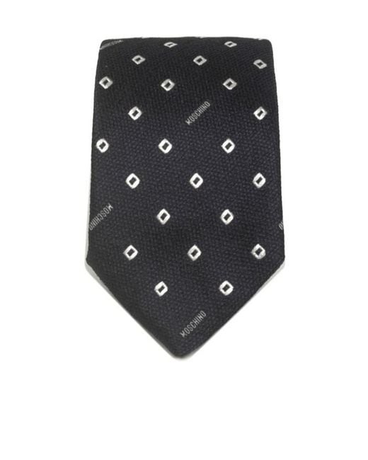 Moschino Black Logo Logo Tie for men