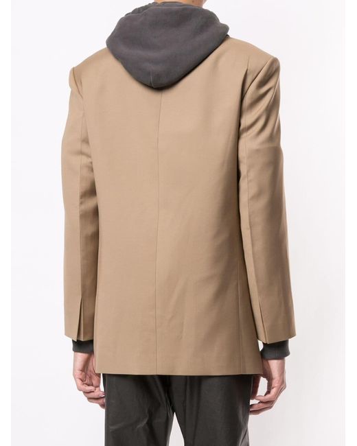 we11done Natural Logo Patch Suit Jacket for men