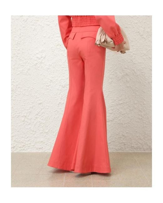 Zimmermann Pink Alchemy Drill Super Flare Pants