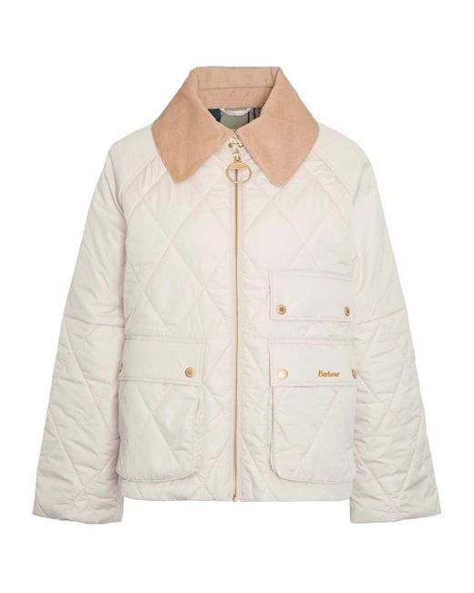 Barbour Natural Milby Quilted Cotton Jacket