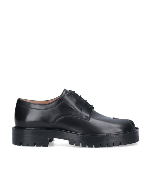 Maison Margiela Black Tabi Derby Lace-Up Shoes for men