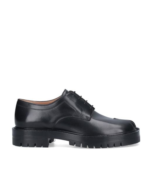 Maison Margiela Black Tabi Derby Lace-Up Shoes for men