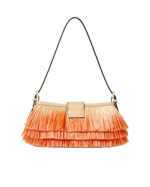 Fendi Orange Baby B Shoulder Bag