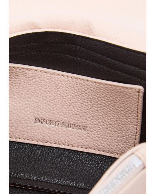 Emporio Armani Pink Logo Strap Shoulder Bag
