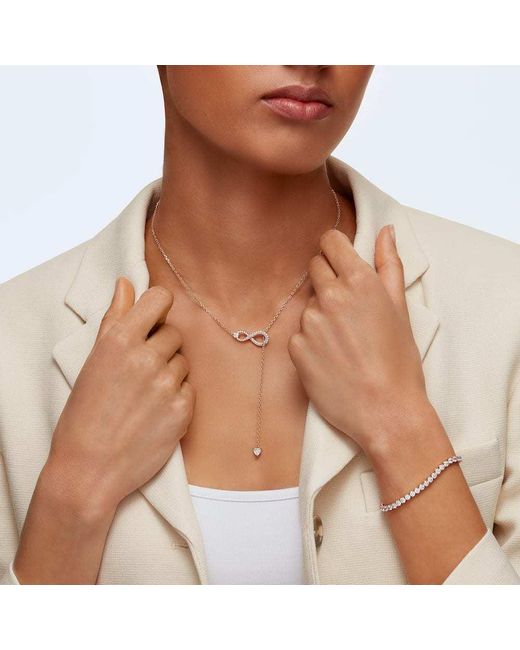 Swarovski White Endless Symbol Necklace