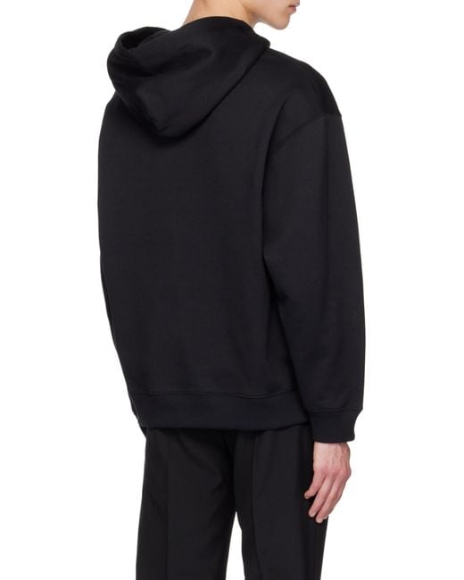 Valentino Blue Vltn Logo Printed Drawstring Hoodie for men