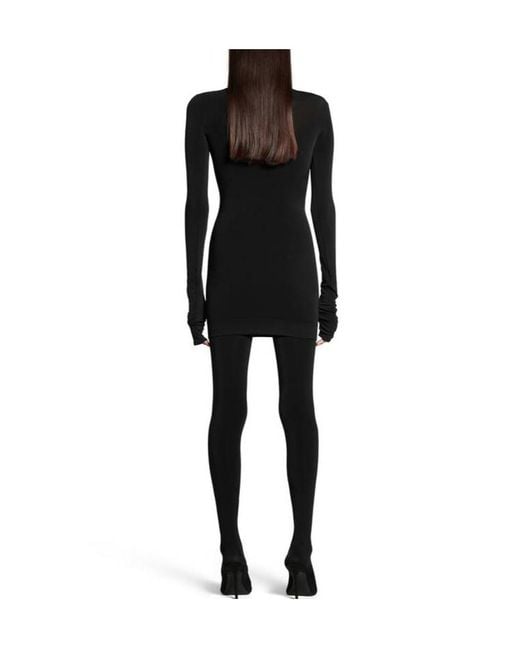 Balenciaga Black Long Sleeve Mini Dress
