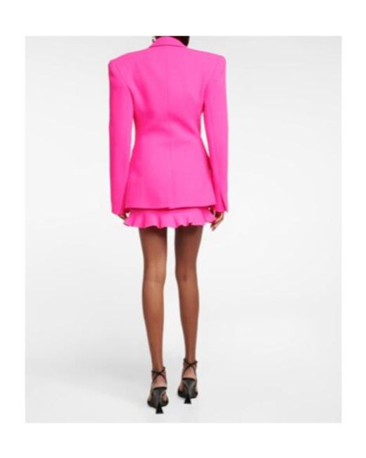 David Koma Pink Embellished Virgin Wool Blazer