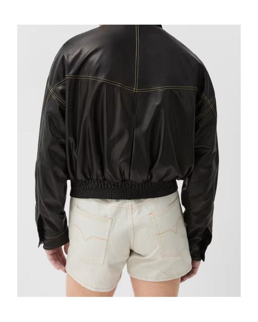 Versace Black Leather Jackets for men