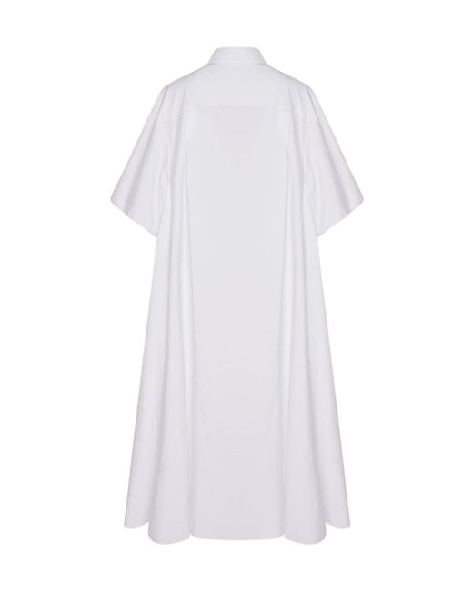 The Row White Short-Sleeved Shirt Dress