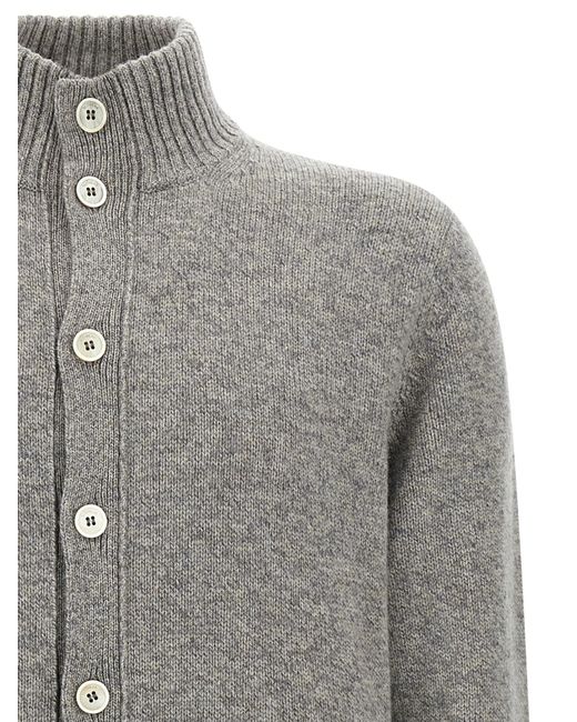 Zanone Gray Chioto Flexwool Cardigan for men