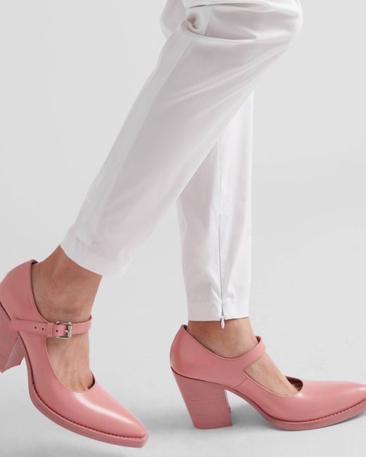 Prada White Logo Detailed High-Waist Pants