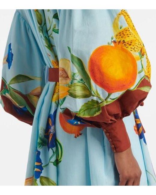 ALÉMAIS White Dahlia Cotton And Silk Shirt Dress