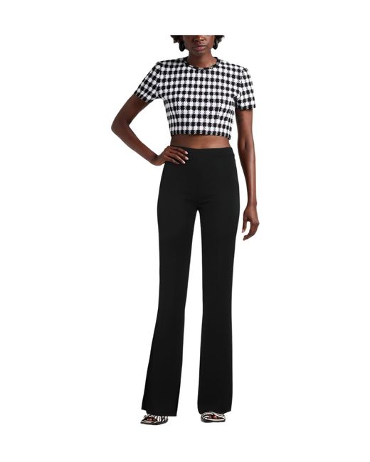Max Mara Black Solid Flared Pants