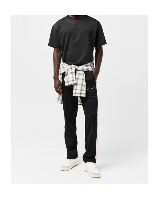 Palm Angels Black Logo Crew Neck T-Shirt for men