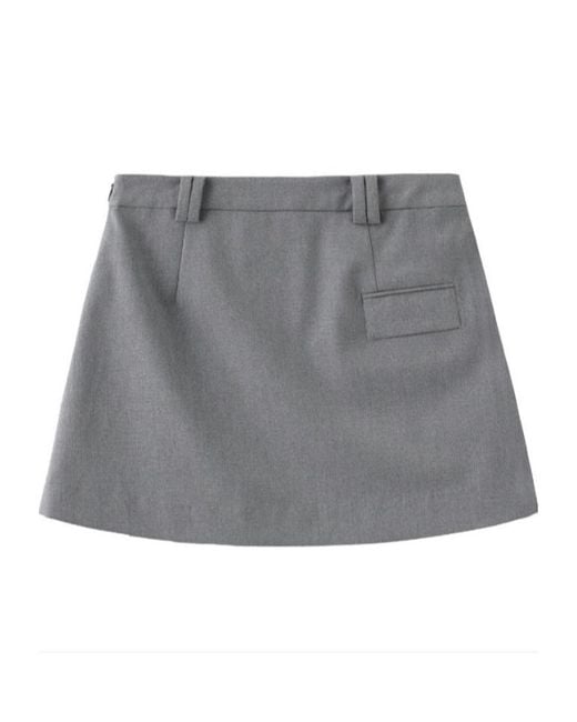 Marissa Chiara Gray Belt Loop Skirt