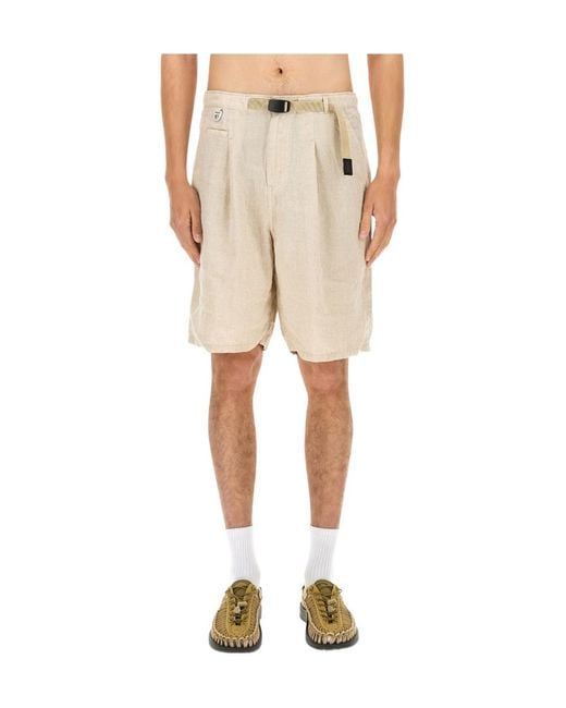 Undercover White Belted Bermuda Shorts for men