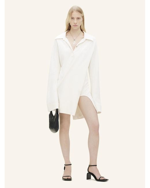Courreges White Courrèges Twist Long-Sleeved Polo Dress