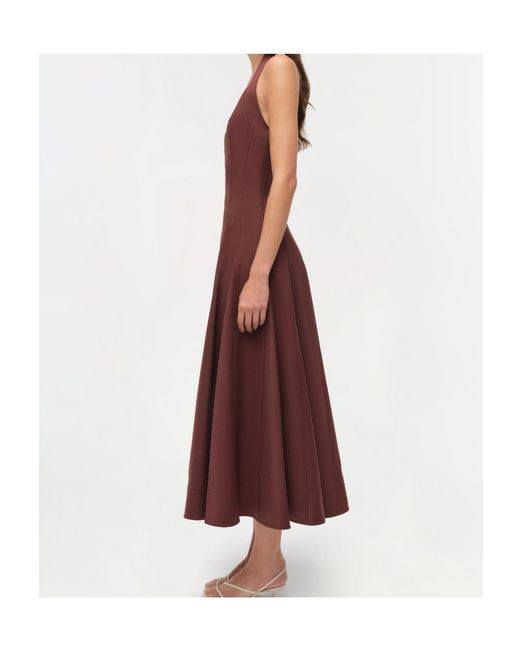 Jonathan Simkhai Red Melissa Halterneck Midi Dress