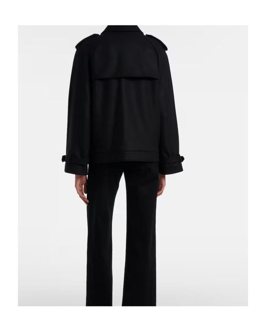 Nili Lotan Black Double-Breasted Coat