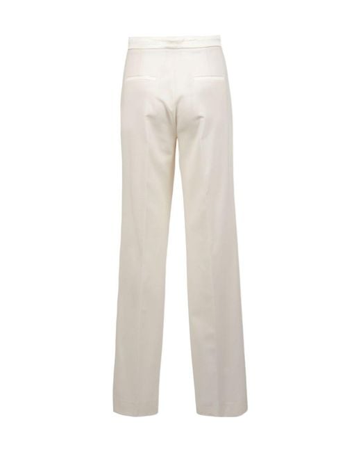 Antonelli White Embossed Casual Pants
