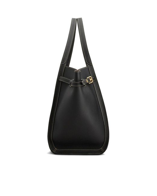Tod's Black Medium Top Handle Shopping Tote Bag