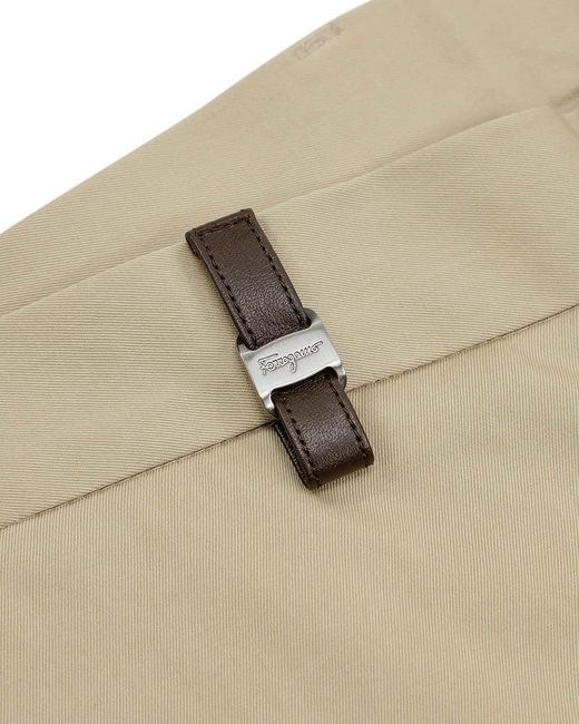 Ferragamo Natural Straight Casual Pants for men