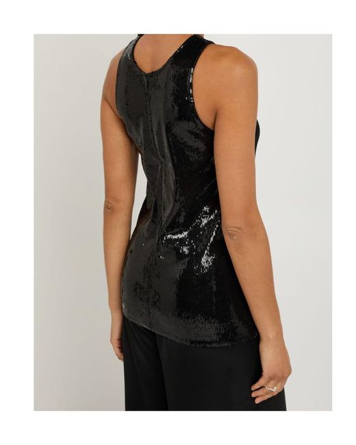Totême Black Sequin Tank Top