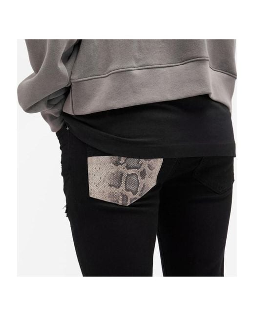 Amiri Black Mx1 Five-Pocket Jeans for men