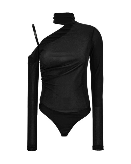Versace Jeans Black Couture High-Neck Bodysuit