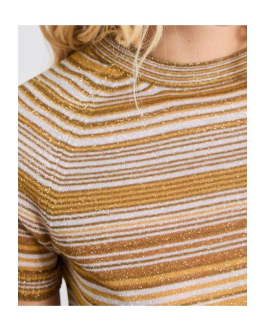 Marella Natural Lurex-Embellished T-Shirt
