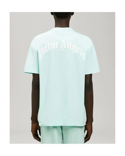 Palm Angels Blue Leopard Bear T-Shirt for men