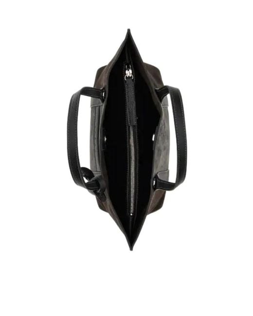 Hogan Black Script Shopping Bag Small